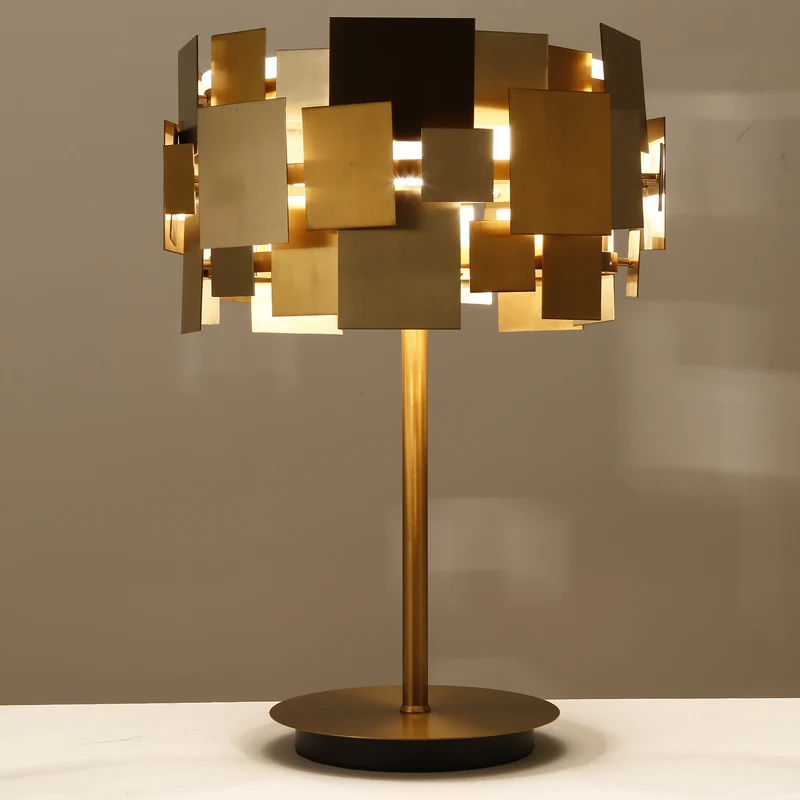 Personality Iron Table Lamp hotel lamps Bedside Living Room Study