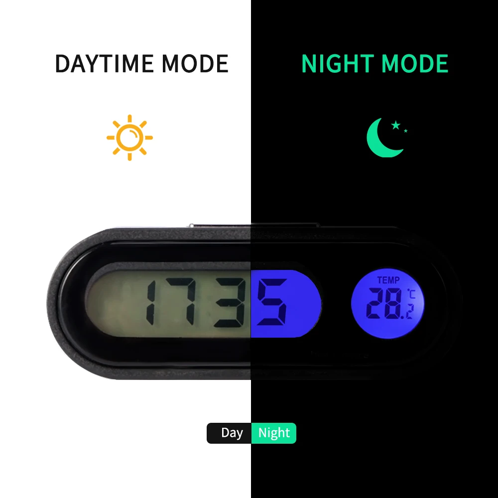 Auto Car Clock 2 in 1 Digital Car Thermometer Electronic Clock LED Backlight for Car Interior Ornament Mini Clock Car-Styling Auto Car Clock 2 in 1 Digital Car Thermometer Electronic Clock LED Backlight for Car Interior Ornament Mini Clock Car-Styling