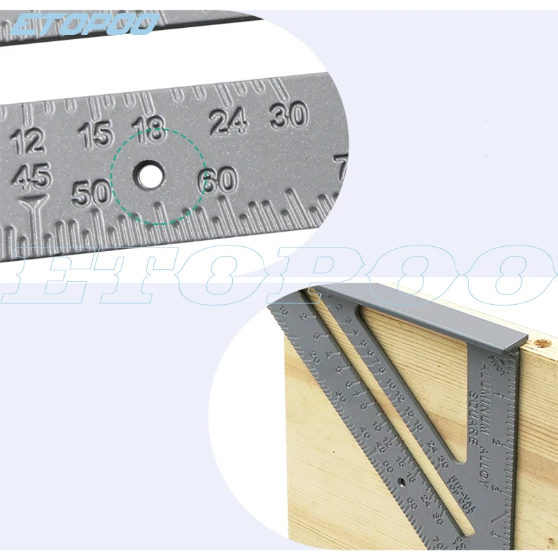 1Pcs-7-180mm-45-Degrees-Aluminum-Alloy-Square-Angle-Triangle-Ruler-Measuring-Tool-Woodworking-Tools (4)