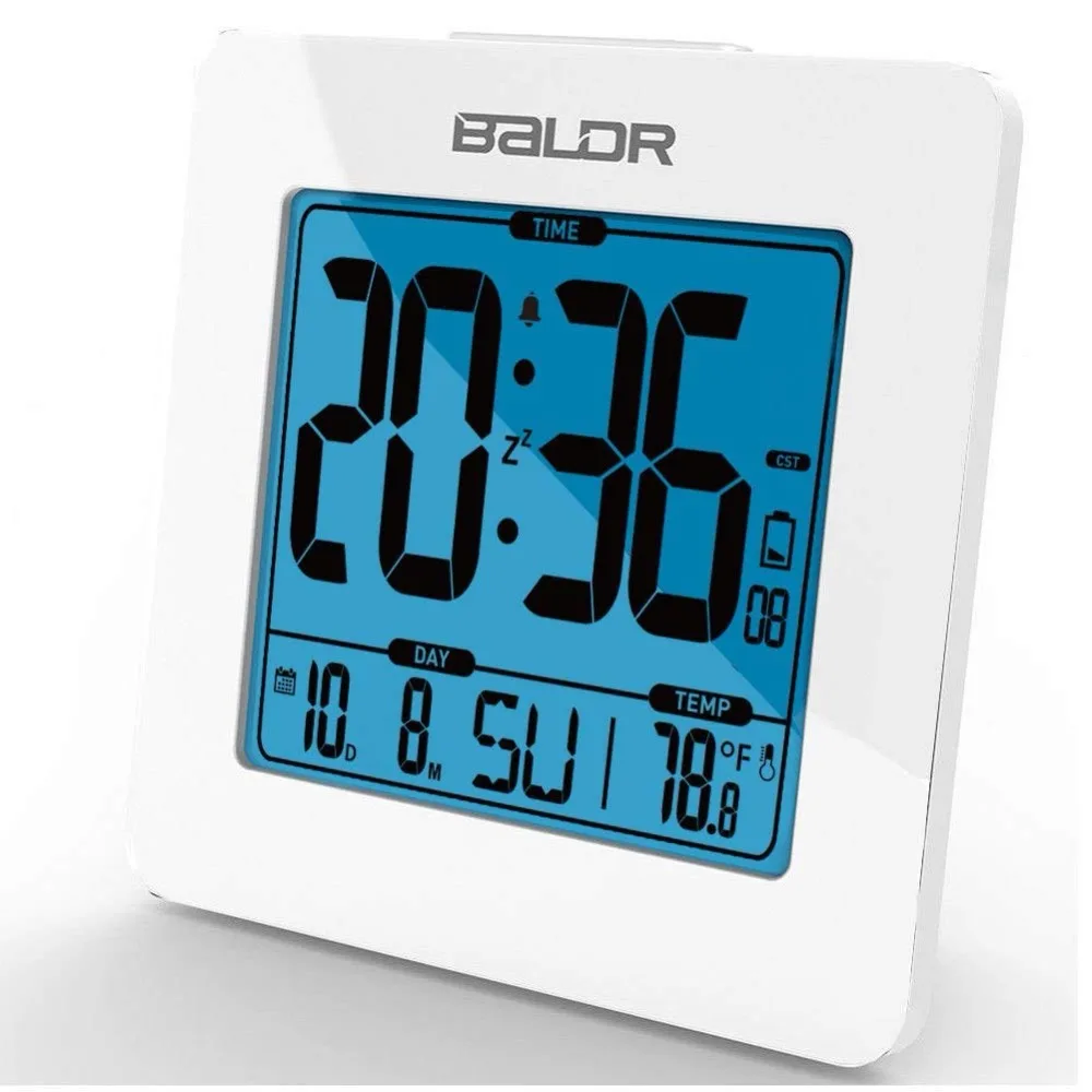 

Digital Alarm Clock Thermometer LCD Backlight Calendar Indoor Needle Single Face Watch Desk Snooze Timer Kids Table Clock