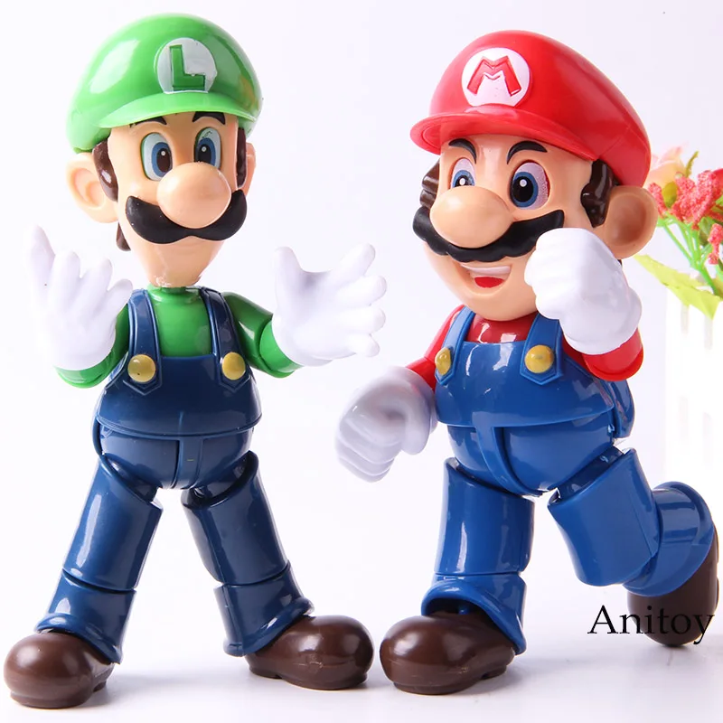 

Super Mario Bros Figure Action Luigi Mario Doll Collection Model Toys