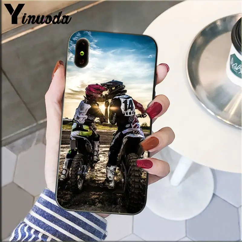 Yinuoda moto Cross moto rcycle спортивный чехол для телефона Fundas чехол для iPhone X XS MAX 6 6S 7 7plus 8 8Plus 5 5S XR - Цвет: A8