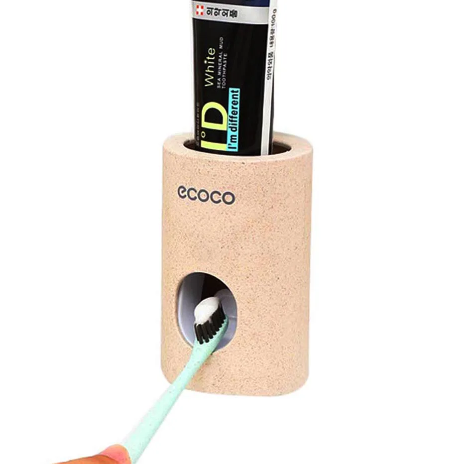 

Automatic Toothpaste Dispenser Eco-Friendly Wheat Straw Squeezer for Toothpaste Wall-mounted Lazy Toothpaste Presser