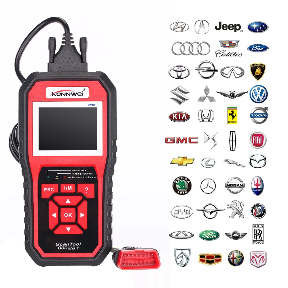 

Obd2 Obd ii Automotive Obd Scanner Car Diagnostic Tool for Car Fault Code Reader With Multi-language ISO 9141/KWP2000/J1850 VPW