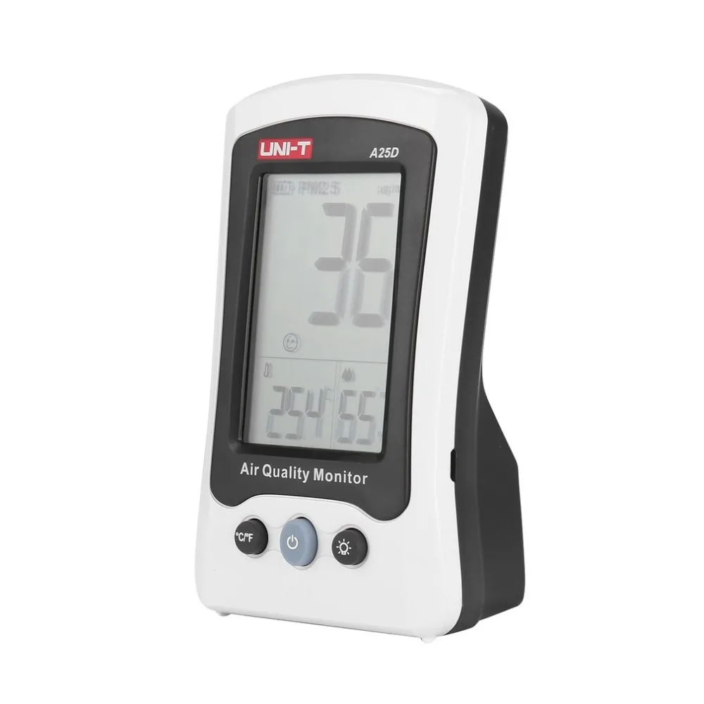 

Monitor Analyzer Temperature Humidity Tester Gas Detector UNI-T A25D PM2.5 Air Quality Environmental Meter Digital Thermometer