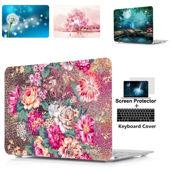 

laptop Hard Shell Case Keyboard Cover For Macbook Air 11 13 Pro Retina Touch Bar 12 13 15 inch A1990 A1989 A1932 A1706