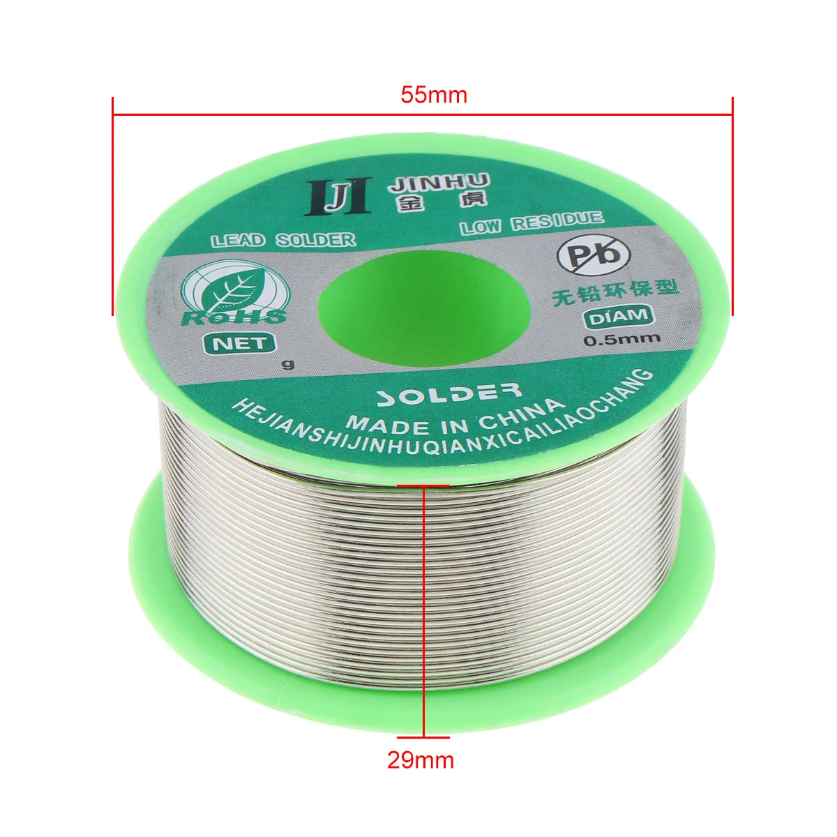 100g 0.5mm-1.0mm 99.7% Sn 0.03% Cu Environmental-friendly Lead-free Rosin Core Solder Wire with Flux and Low Melting Point