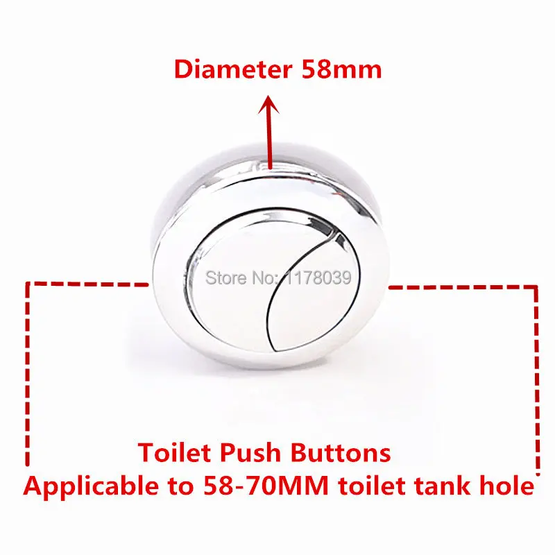 dual push button toilet flush,Inside diameter 58mm Toilet Push Buttons