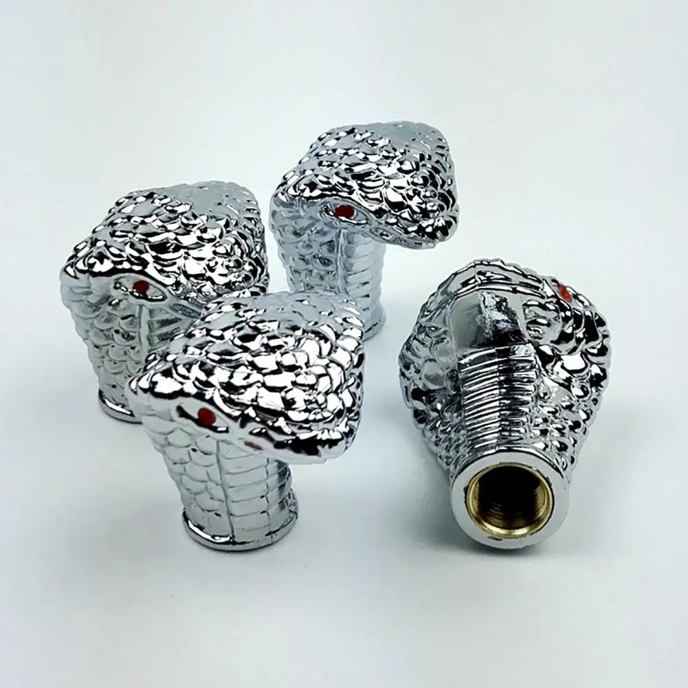 

4Pcs/Set Universal Wheel ABS Air Valve Caps Tire Car Cobra Type Car Accessory tapones valvula neumatico
