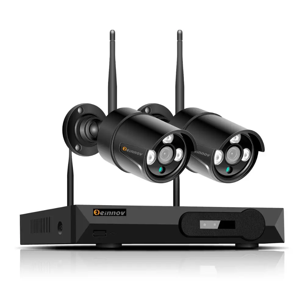 Einnov 4CH H.265 камера безопасности системы беспроводной CCTV 5MP Wi Fi IP видеонаблюдения NVR комплект HD ночное видение P2P Открытый дом - Цвет: 2Ch Camera System