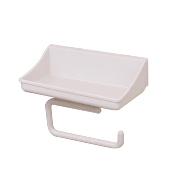 

Multi-purpose non-perforated hot bathroom toilet paper roll holder wall-mounted bathroom toilet paper mobile phone storage rack
