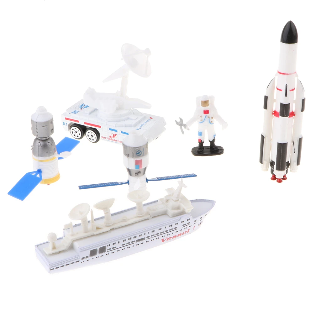 1:64 Space Exploration Rocket Space Shuttle Cosmic Satellite Set Vehicle Toys, Pretend Play Simulation Education Model