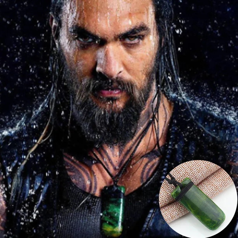 

Movie Aquaman Justice League Men Women Necklace Cosplay Accessories Resin Handmade Pendant Bohemia Necklace New Jewelry