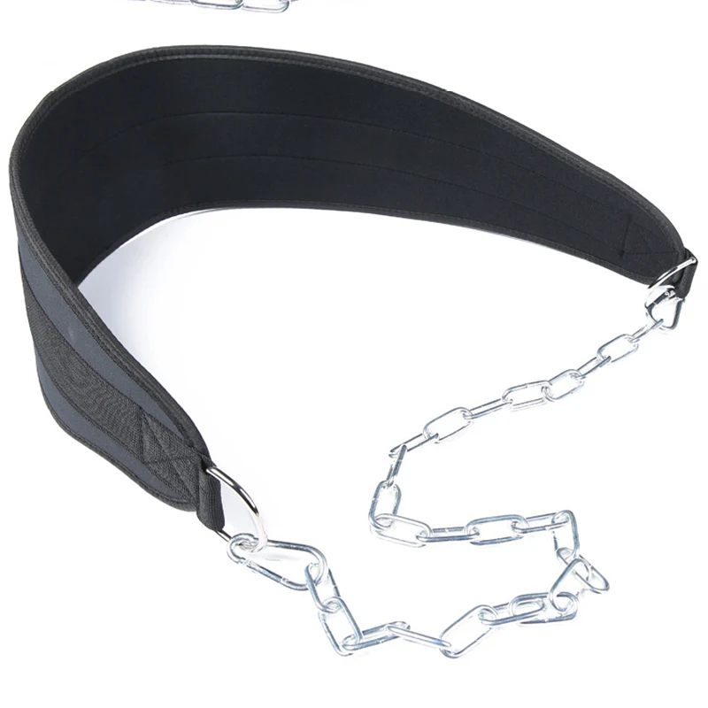 Fitness Equipments Dip Belt Weight Lifting Belt With Chain Gym Body Waist Strength Training Power Building Dipping Chain Pull Up
