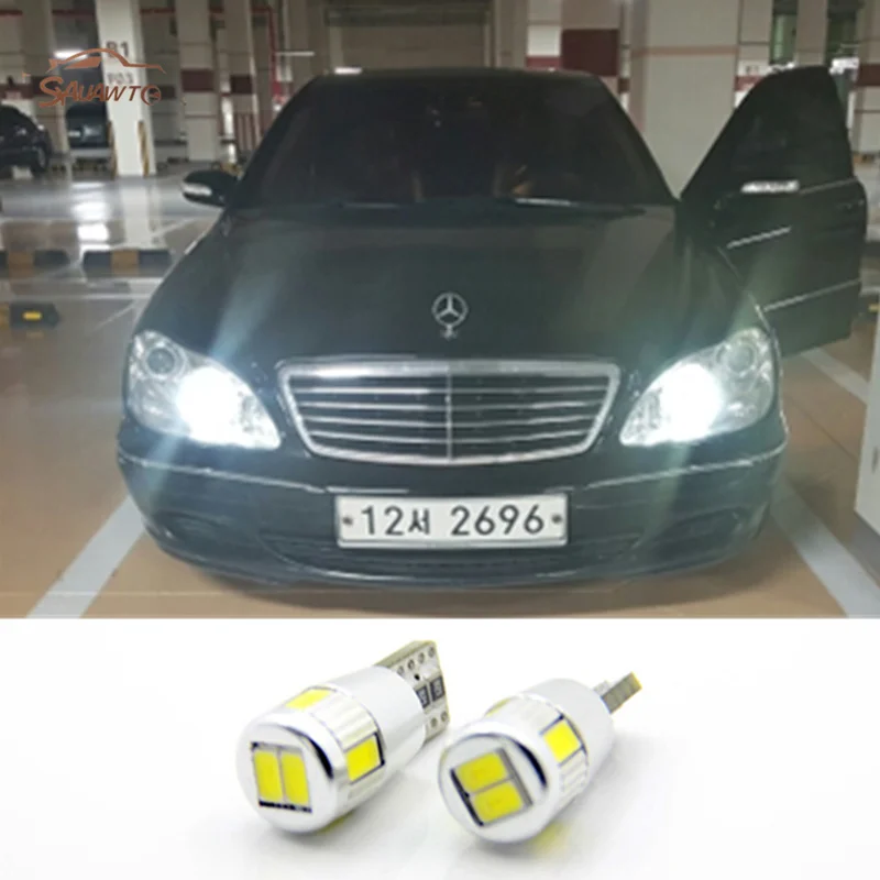 12V T10 194 168 W5W 6 светодиодные лампы для парковки Sidelight нет ошибок Mercedes Benz W202 W220 W124 W211