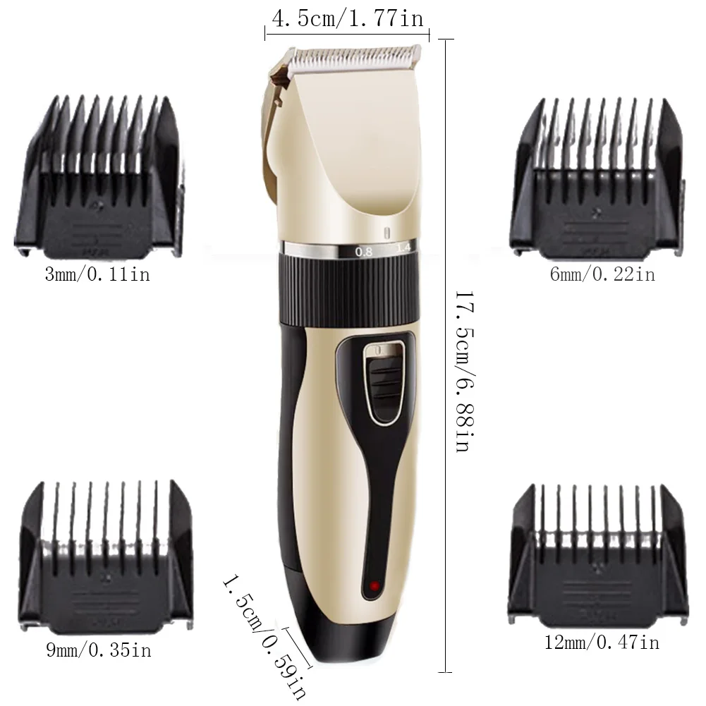 Электрическая машинка для стрижки домашних животных, перезаряжаемый, низкий уровень шума, USB, парикмахерский набор, электрический триммер для бритья собак, кошек, волос, резак для ухода