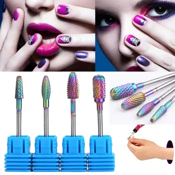 

1PC Nail Drill Bits steel Cuspidal Nail Grinding Head for Nail Polisher nail drill bits electric Manicure Tool 5U1124