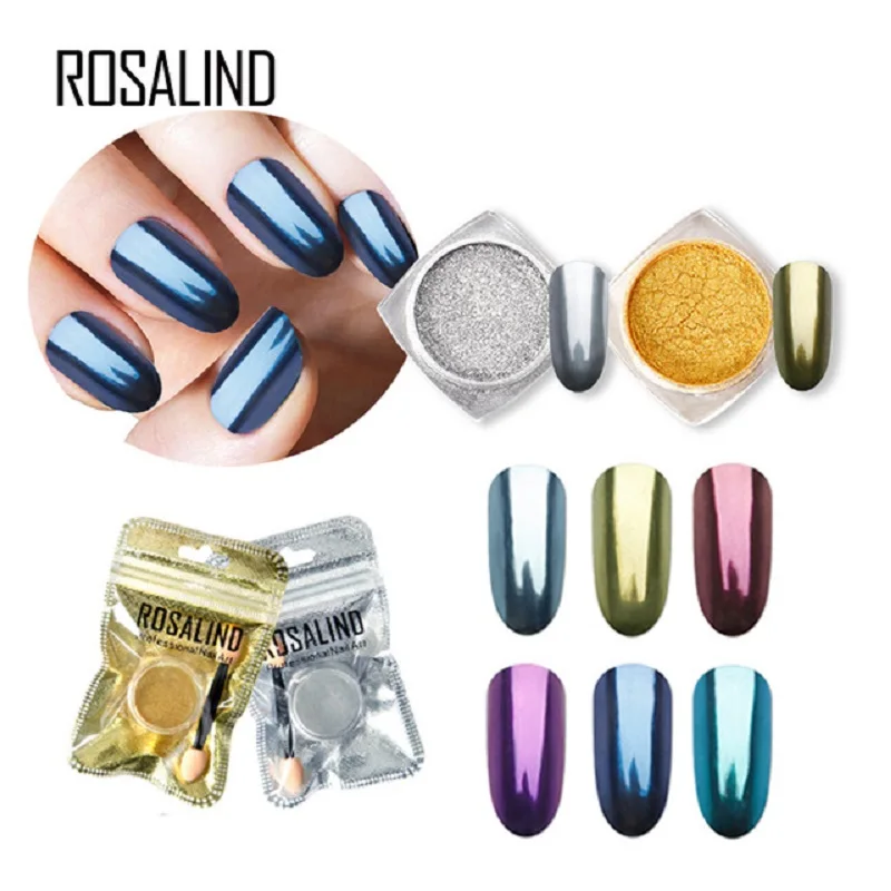 

ROSALIND 1PCS Colorful Nail Glitter Magie Platin Powder Gel Nail Polish Semi Permanent High-quality Glitter Nail Art
