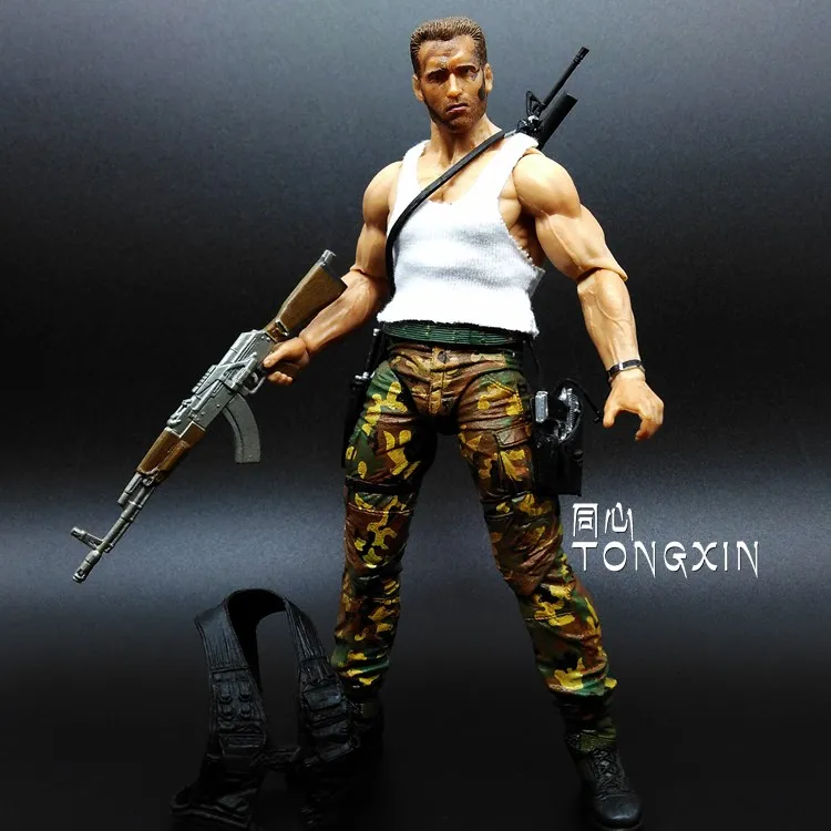 NECA фильм 25th Хищник инопланетянин Арнольд Шварценеггер патруль голландский извлечение голландский Охотник за джунглями 18 см игрушка ПВХ фигурка модель S108