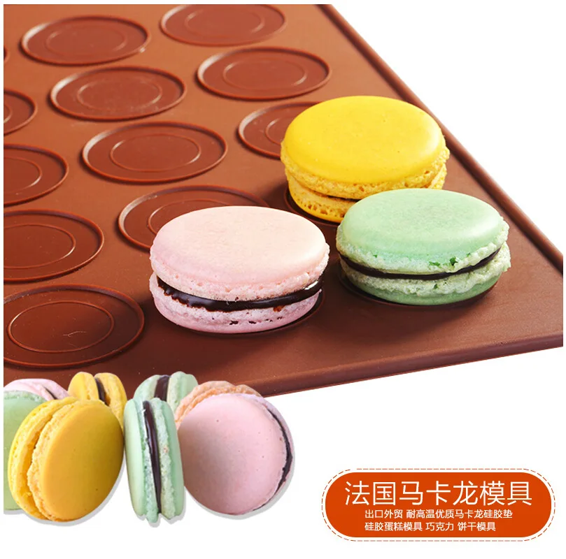 

Silicone 48-Cavity Muffins/Almond Round Cakes Tools Pastry Macaron Baking Sheet Mat Large Cookie Decorating Tools Mat Muffin DIY