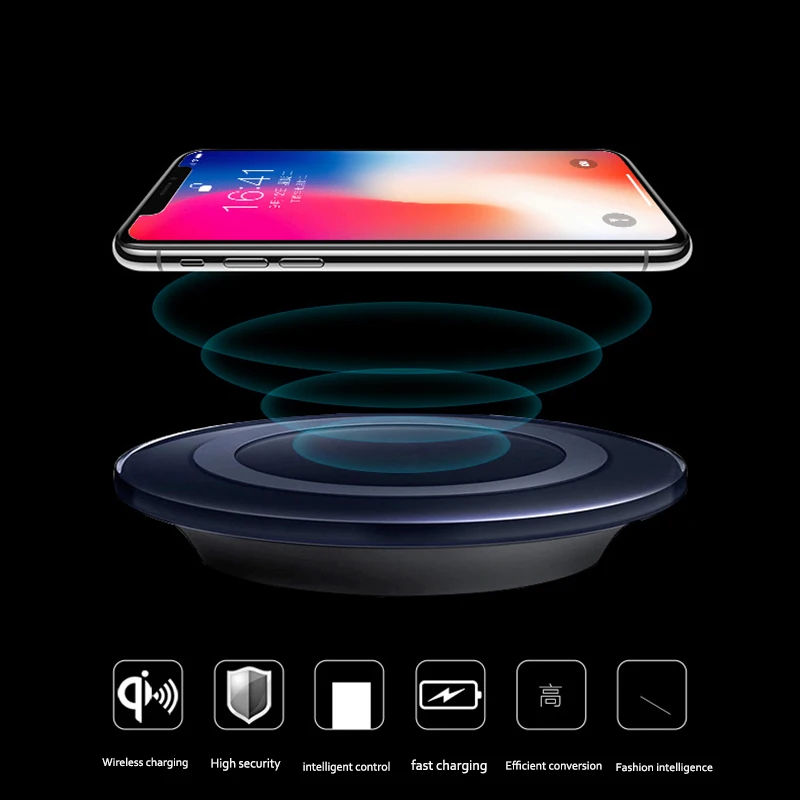 

VITOG Qi Wireless Charger for iPhone 8 X XR XS Max QC3.0 10W Fast Wireless Charging for Samsung S9 S8 Note 8 9 S7 USB Charger