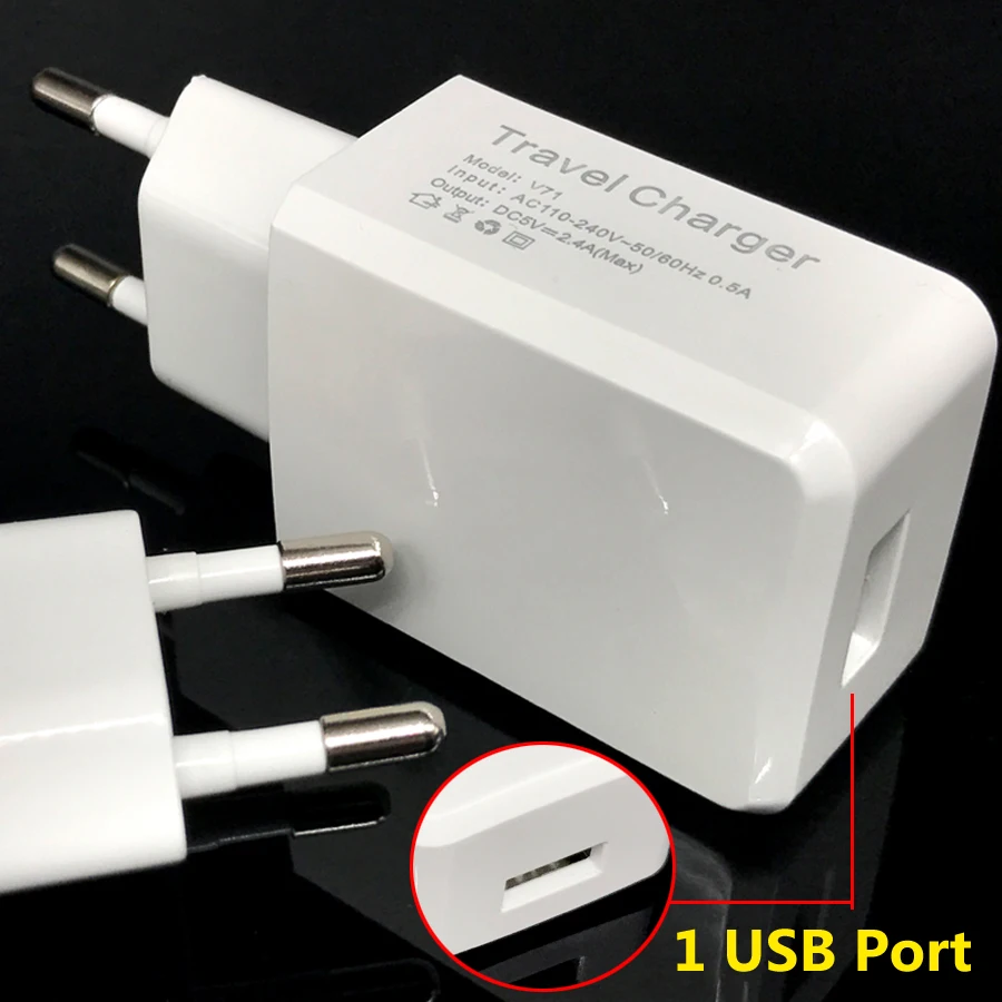 5V2.4A дорожный двойной USB Адаптер зарядного устройства Универсальное портативное