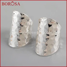 BOROSA 10 шт золотой цвет/серебряный цвет/розовое золото цвет латунное кольцо пустой с декоративным узором кольцо настройки для ювелирных изделий PJ029