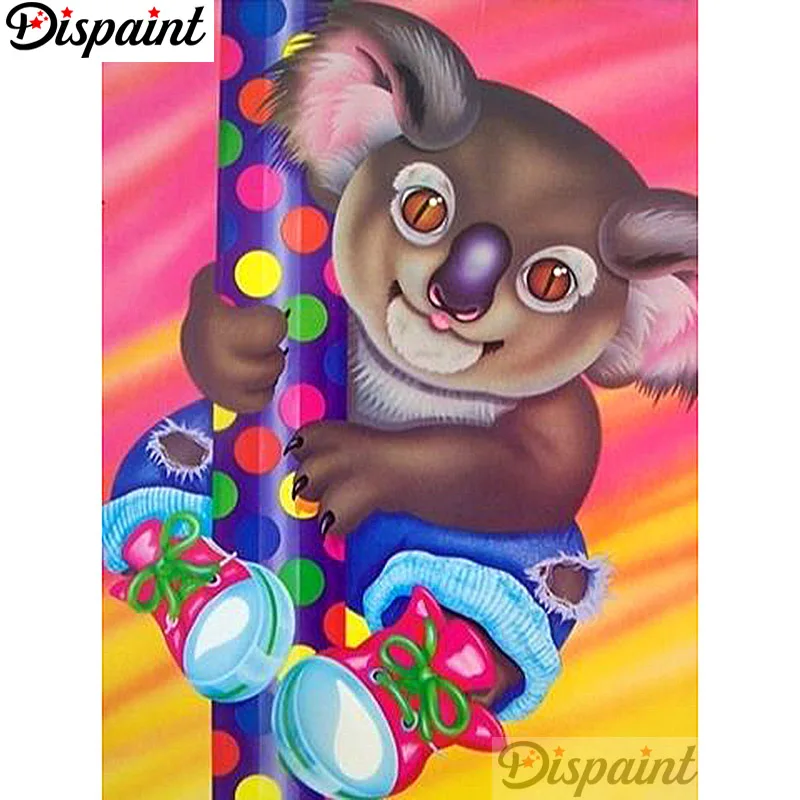 

Dispaint Full Square/Round Drill 5D DIY Diamond Painting "Cartoon raccoon" 3D Embroidery Cross Stitch Home Decor Gift A12471