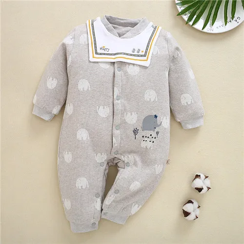 Newborn baby boy gril clothing boys girls rompers Coral cute infant Overall toddler jumpsuit baby costume one piece - Цвет: Темно-серый