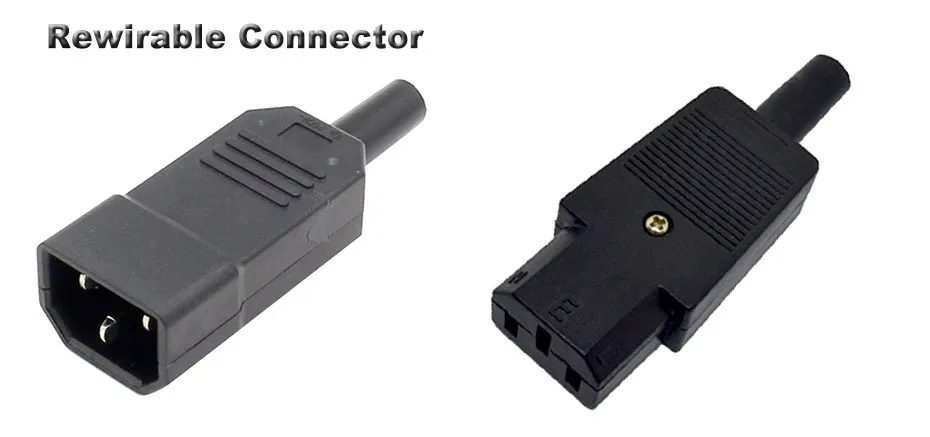 IEC rewirable connector power socket male female 
