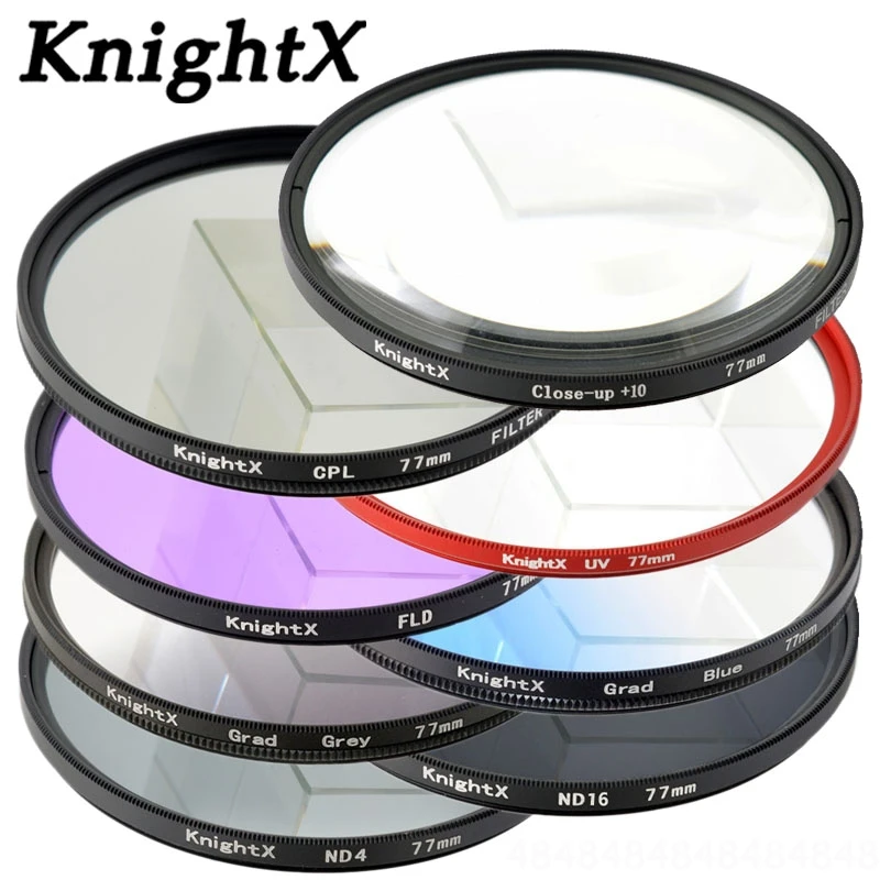 

KnightX 49 52 55 58 62 67 72 77 82 mm Filter Slim Frame Digital Multicoated For Camera Lens for Sony Canon Nikon nd nd2 nd4 nd8