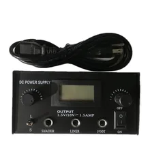 Профессиональный DC Подача питания, с ЖК цифровой двойной татуировки Питание Напряжение трансформатора стабилизатора для татуировки
