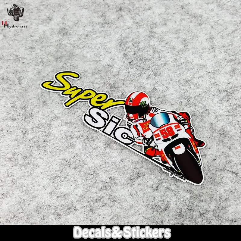 

NO.LN028 58 Marco Simoncelli Souvenir 3M Material Reflective Stickers MOTO GP Car Sticker Decals Racing Stickers Motorcycle