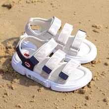 Сандалии для мальчиков летняя детская обувь пляжные сандалии для мальчиков Повседневная модная мягкая обувь на плоской подошве размер 26-39