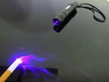 

10000m 405nm high powered focusable violet blue laser pointer/ UV Purple laser torch Burn Matches & Light Burn Cigarettes