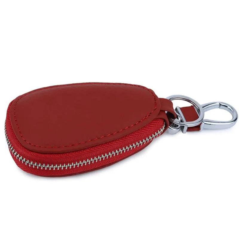 

Genuine Leather Car Key Wallets triangle Key Holder Housekeeper Keys Organizer Key chain Unisex Key holder for car keys