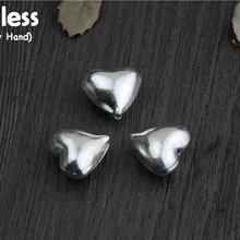 Uglyless Настоящее серебро 925 пробы в форме сердца фурнитура для бусин ювелирные изделия DIY Полые нерегулярный разделитель бусины ручной работы