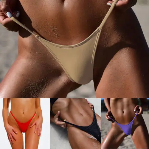

ITFABS Sexy Women's Bikini G-String Brazilian Thongs Sexy 5 Colors Swimwear Swimsuit Bottom Swimsuit