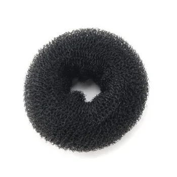 

Black BUN HAIR FORMER DONUT DOUGHNUT SHAPER RING STYLER HAIRDRESSING Diameter:7.5cm