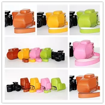 

Colourful PU Camera Leather Bag Case For Samsung NX1100 NX2000 Digital SLR Camera Protector Cover