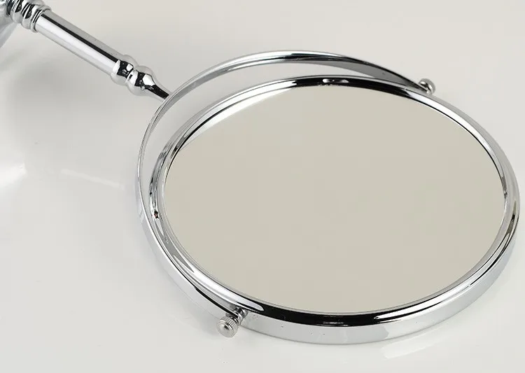 Зеркала для ванной, 8 дюймов, зеркало для макияжа, вращающееся, 2 вида, косметическое зеркало, аксессуары для ванной комнаты, серебряные круглые зеркала, HSY-728