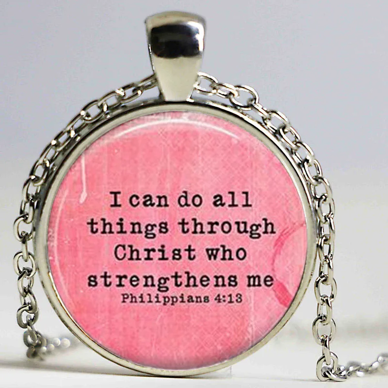 Bible Verse Jewelry Bible Necklace Philippians 413 Bible