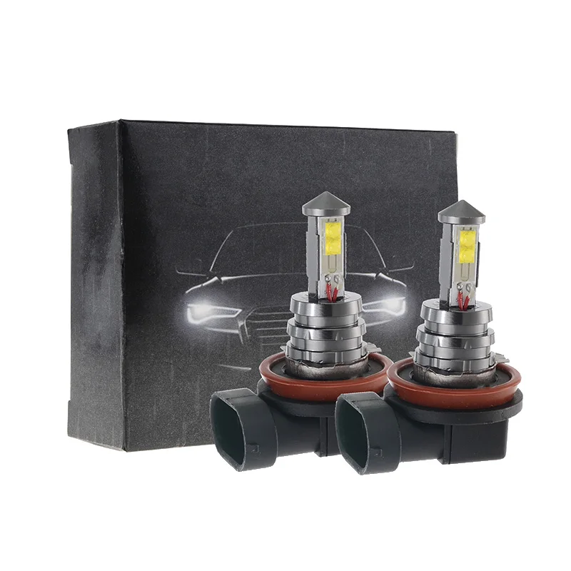 

2 Pcs/lot Auto Vehicle Front Lighting H11 LED Fog LightH8 H9 6000K Car LED Fog Lights Bulbs High Power