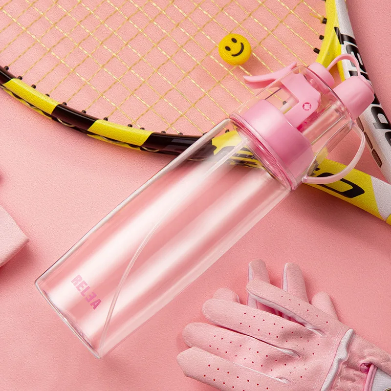 

PURANKA 580ML Newest Design Plastic Water Bottle with nozzle For Tour Outdoor My Bottles Drinkware Pink Hot Selling