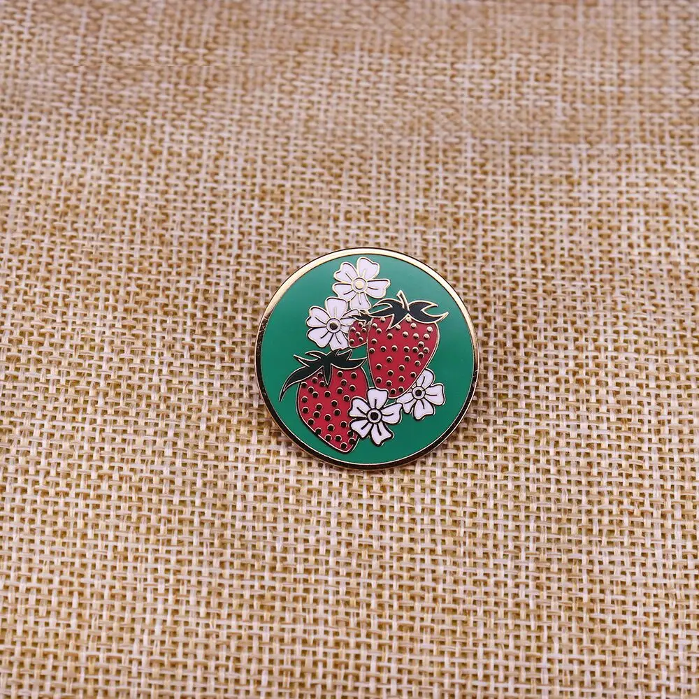 

Strawberry flower pin