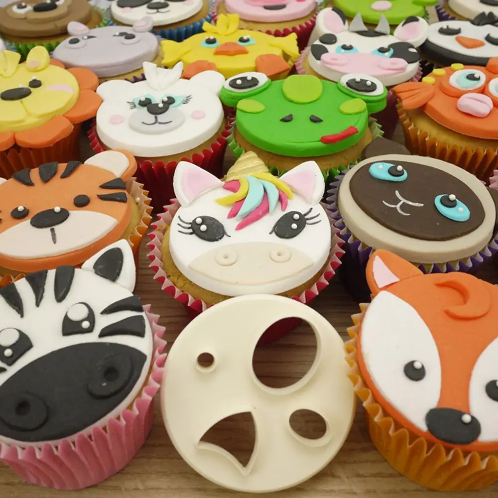 

SEAAN DIY Plastic Animal Face Cake Decorating Fondant Cutters Cake Decoration Tools Cookie Biscuit Cake Mold Baking Accessories