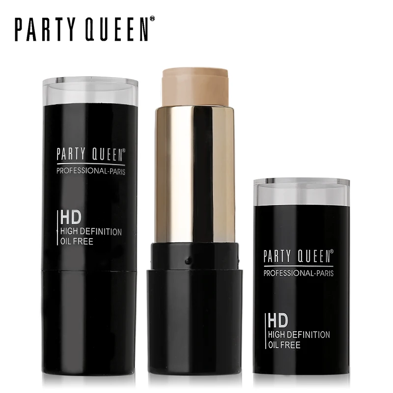 

Party Queen Face Makeup HD Foundation Stick Corrector Pen Contour Stick Oil-free Cream Pro Concealer Cover Freckles Dark Circles