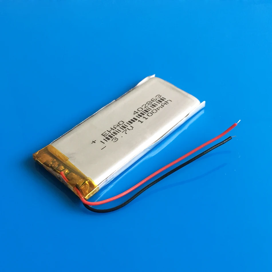 

3.7V 1100mAh li-po polymer lithium Lion power rechargeable battery 402863 for MP3 GPS PDA DVD bluetooth recorder e-book camera
