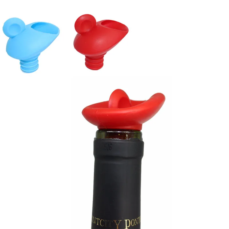 1pcs Silicone Wine Bottles Stoppers Beers Wine Cork Plug Bottles Cover