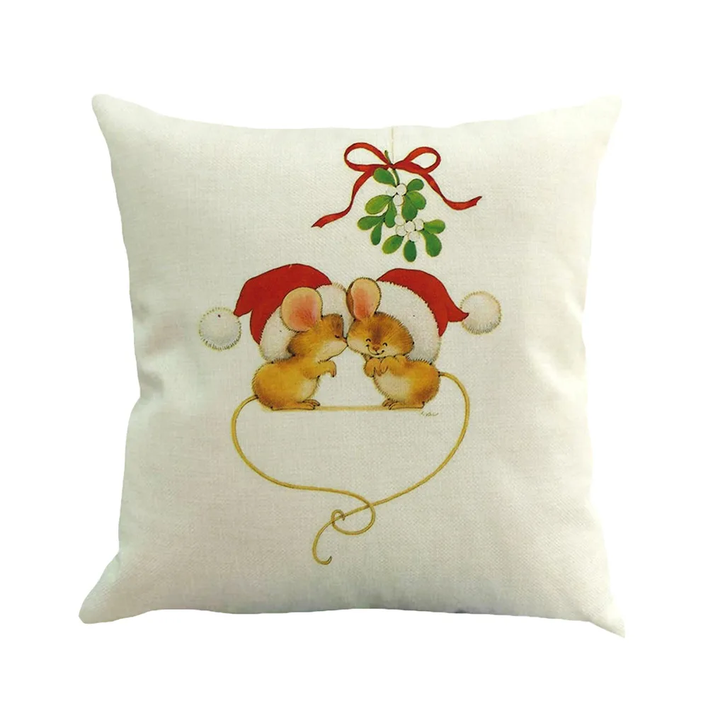 ISHOWTIENDA Маленькая подушка в виде ангела, подарки на Рождество, из хлопка и льна диван автомобиля талии чехол для подушки Чехол